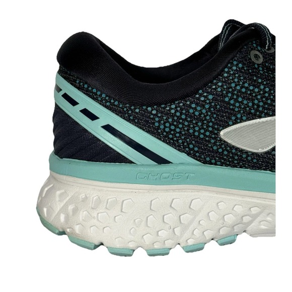 Brooks GHOST 11 Running Shoes Women's Size 7M Blue Teal Navy Mesh Cushion Road - Picture 2 of 13